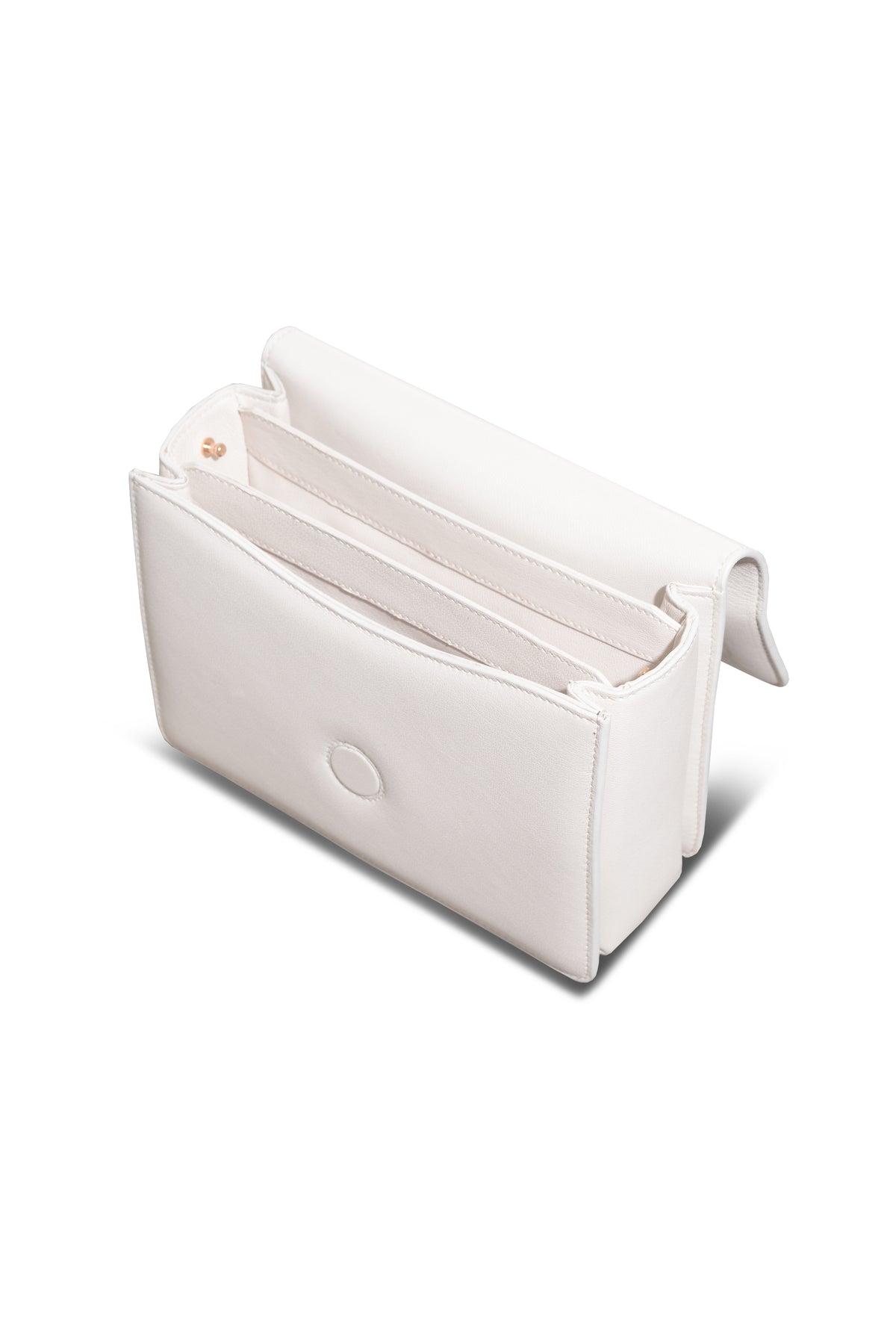 Janis Crossbody Bag in Ivory Nappa Leather