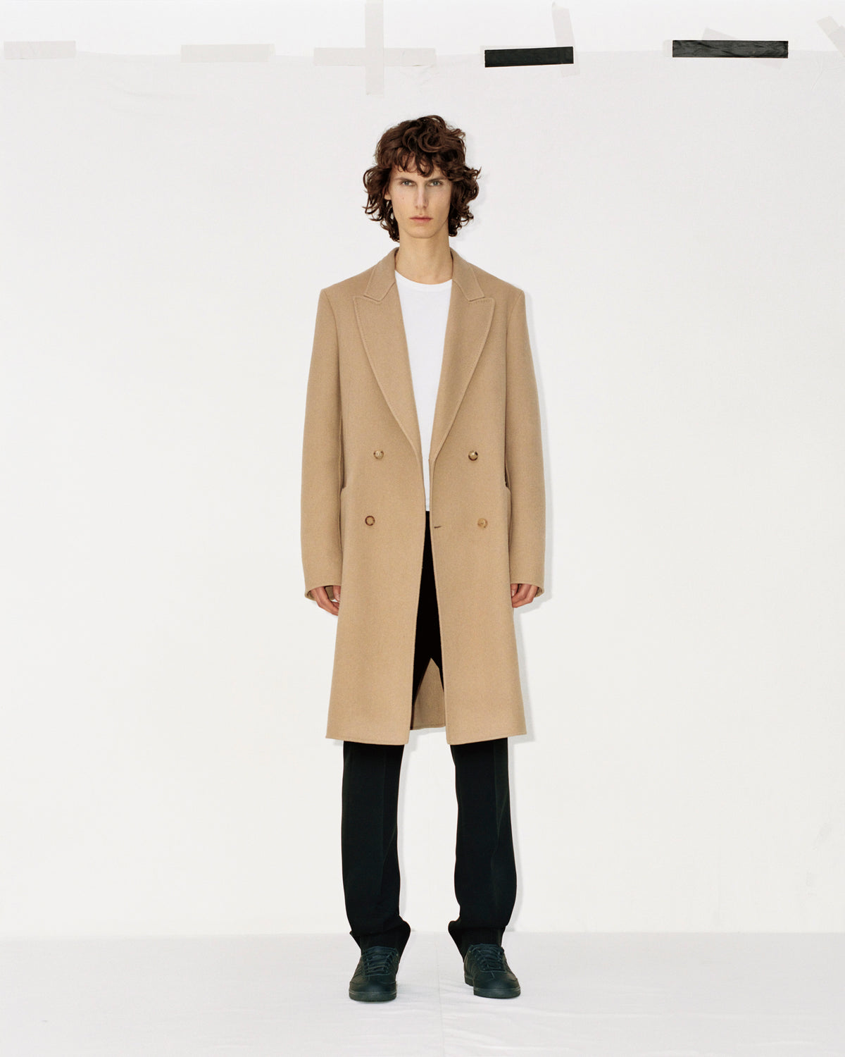 Mcaffrey Coat in Camel Double-Face Recycled Cashmere