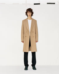 Mcaffrey Coat in Camel Double-Face Recycled Cashmere