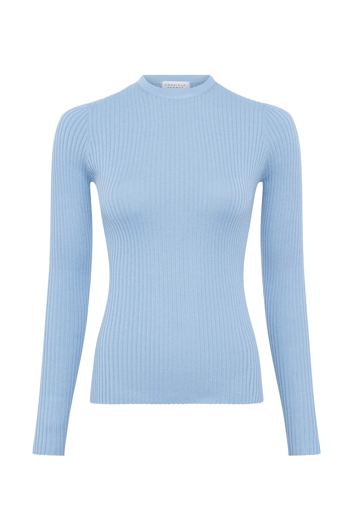 Browning Knit Sweater in Light Blue Cashmere Silk