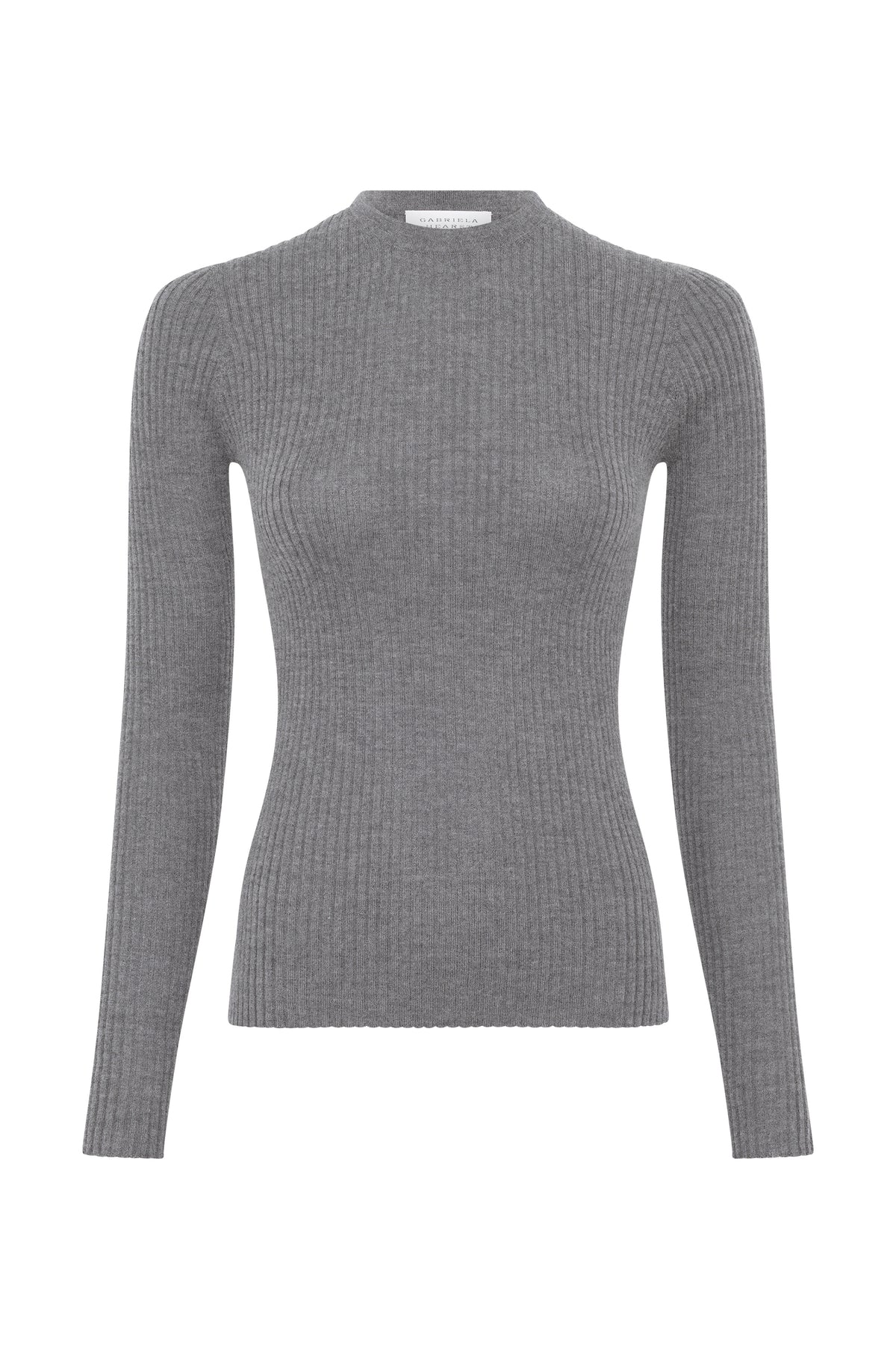 Browning Knit Crewneck Sweater in Smoke Cashmere Silk