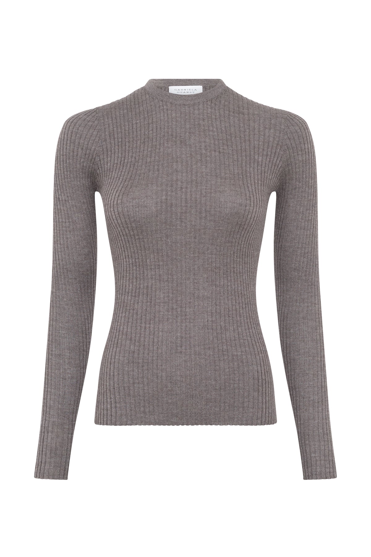 Browning Knit Crewneck Sweater in Walnut Cashmere Silk