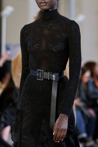 Marlene Belt in Black Leather