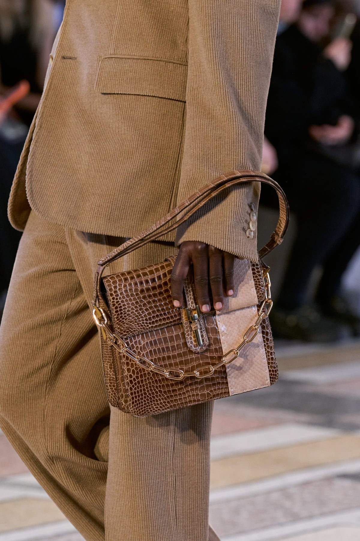 Vintage No.10 Bag in Cognac Crocodile and Snakeskin