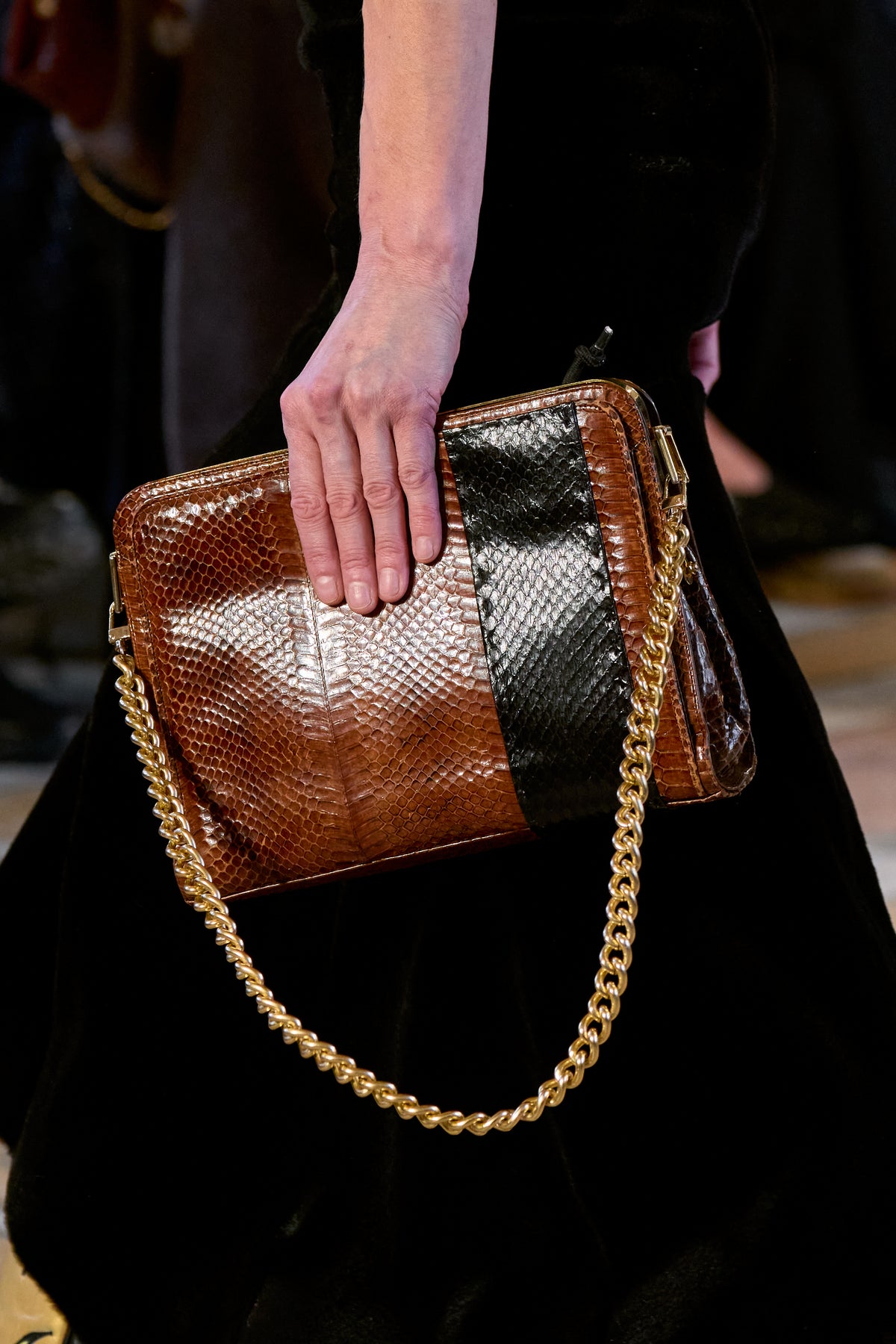 Vintage No.12 Bag in Cognac Snakeskin