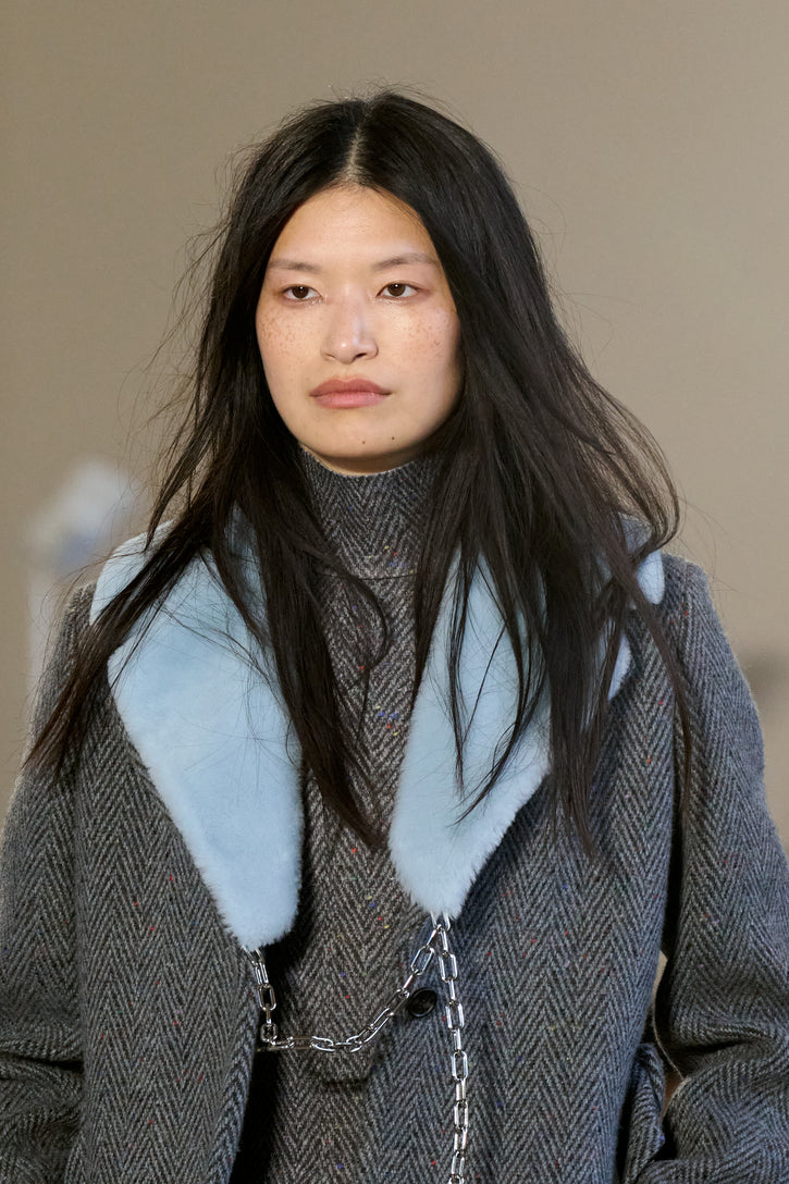 Demeter Coat Collar in Light Blue Shearling