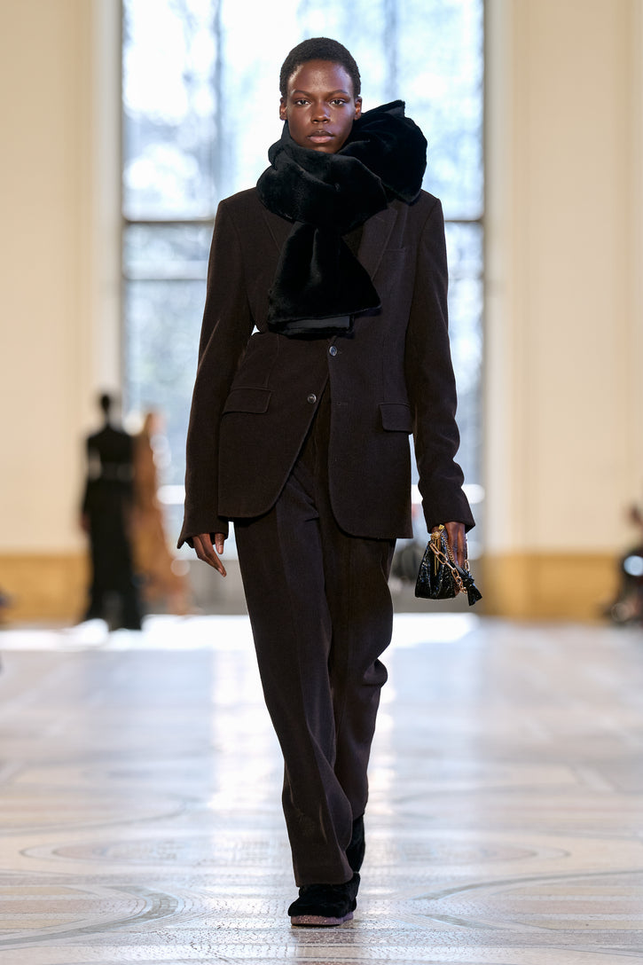 Leiva Blazer in Chocolate Cashmere Corduroy