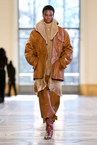 Lucas Overshirt in Camel Cashmere Wool Corduroy