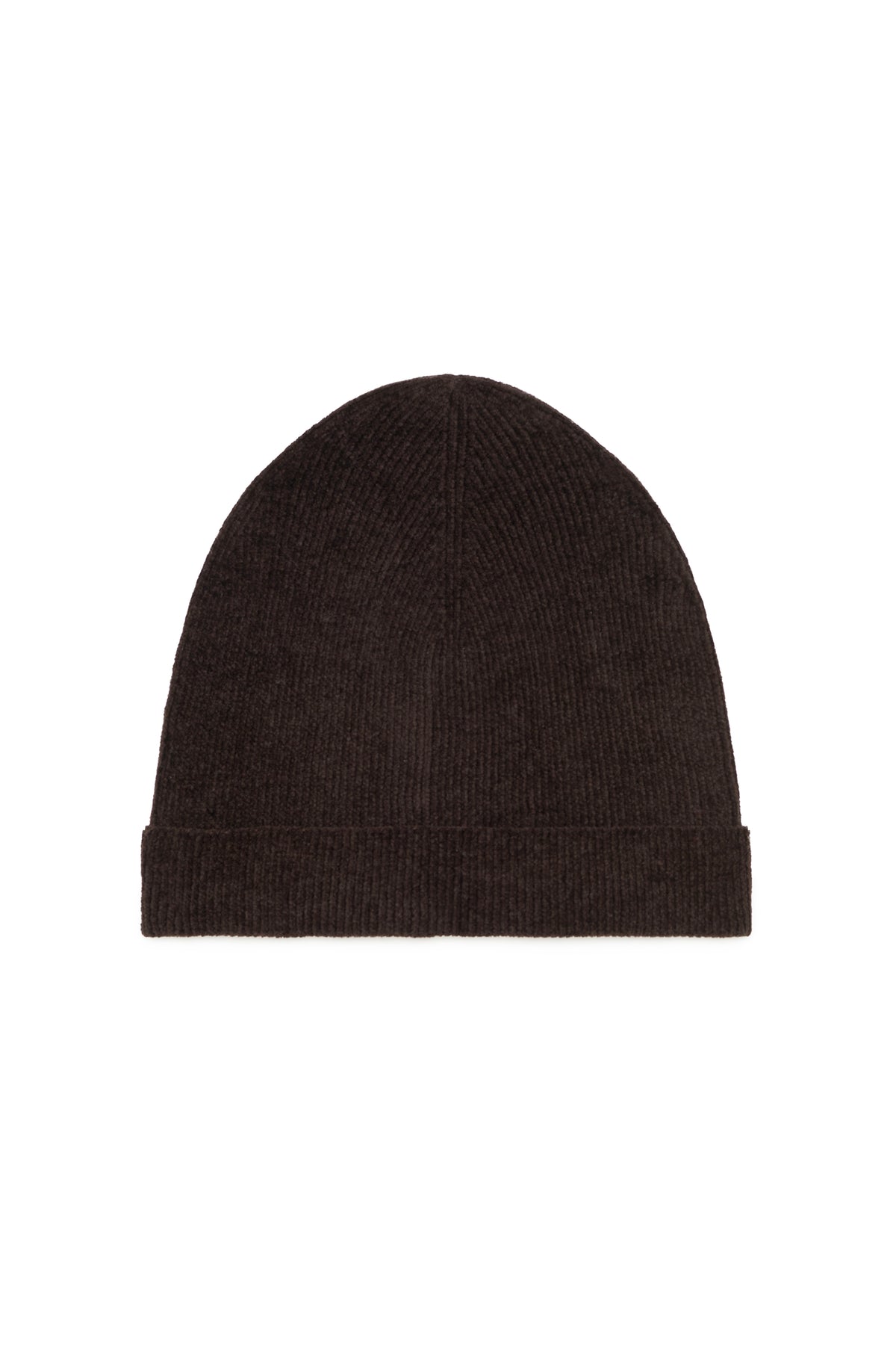 Spire Knit Beanie in Chocolate Silk