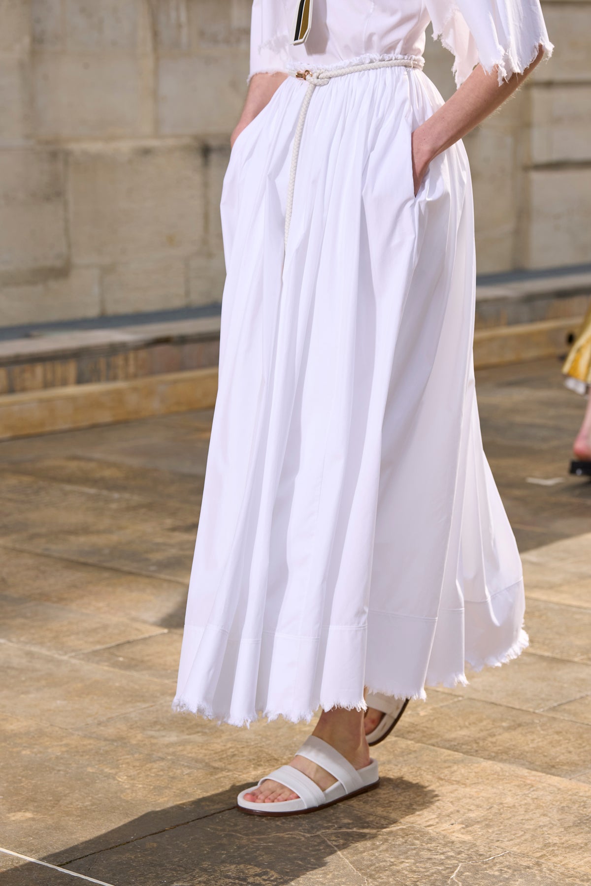 Verida Skirt in Ivory Sea Island Cotton