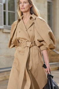 Aeon Trench in Camel Sea Island Cotton Twill