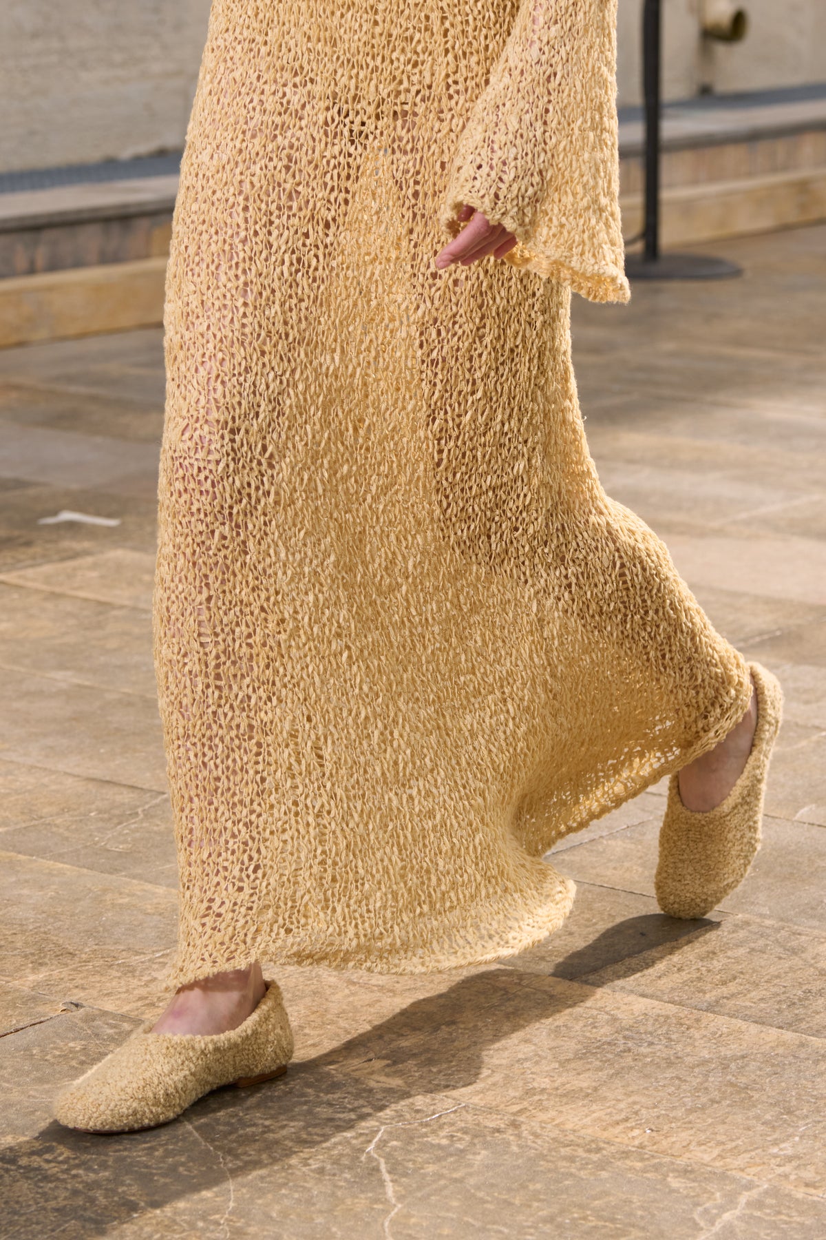 Emperor Flat in Hay Silk Cashmere Linen