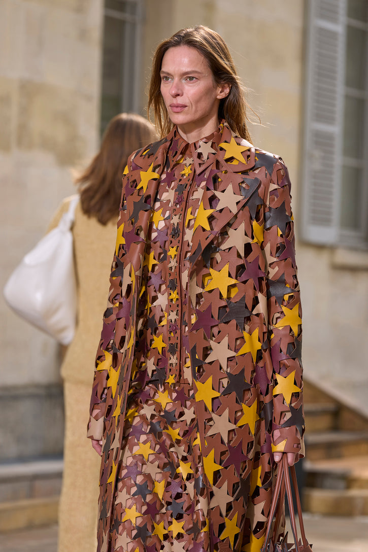 Aluma Patchwork Stars Shirt in Mutli Nappa Leather