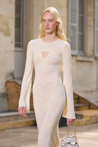 Arisen Knit Dress in Off White Mulberry Silk