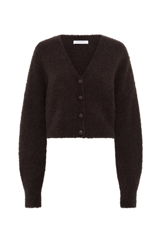 Tenet Knit Cardigan in Chocolate Cashmere Alpaca Silk