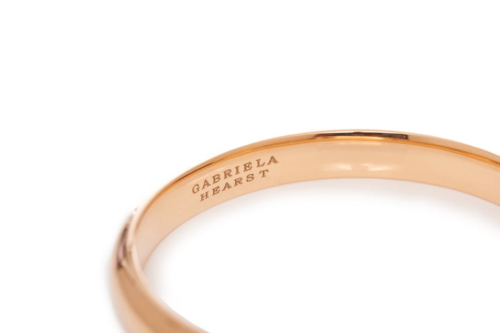 Bangle in 18K Rose Gold & Vitreous Ivory Enamel