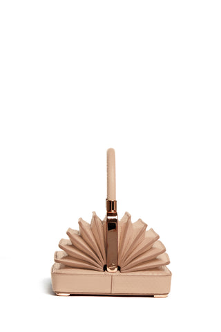Small Diana Bag Nude Snakeskin - Open View with Rose Gold Hardware | Gabriela Hearst