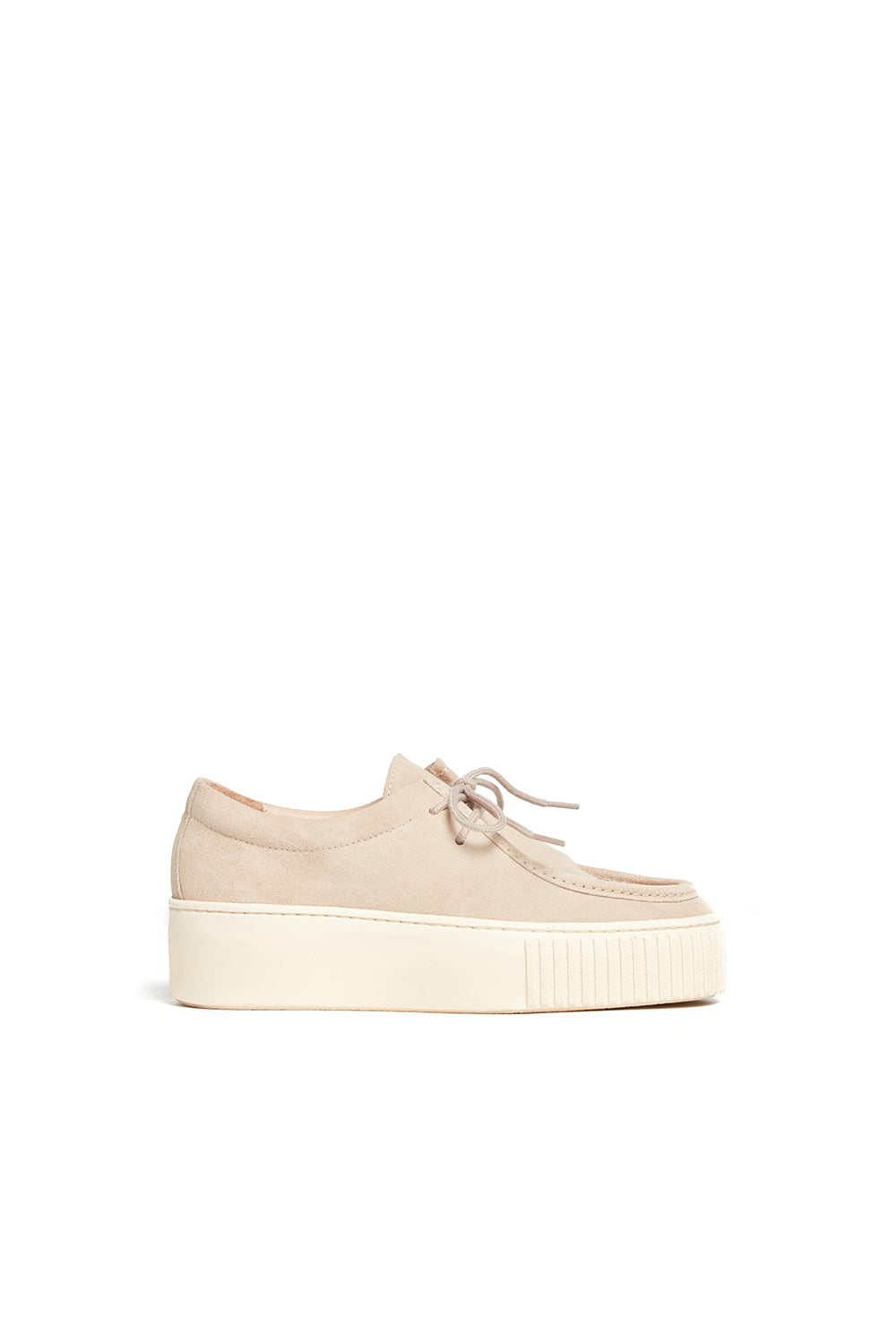 Fontaina Platform Sneaker in Beige Suede