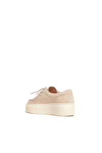 Fontaina Platform Sneaker in Beige Suede