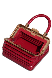Small Diana Bag in Red Snakeskin