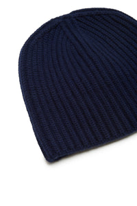 Lutz Knit Hat in Dark Navy Multi Cashmere