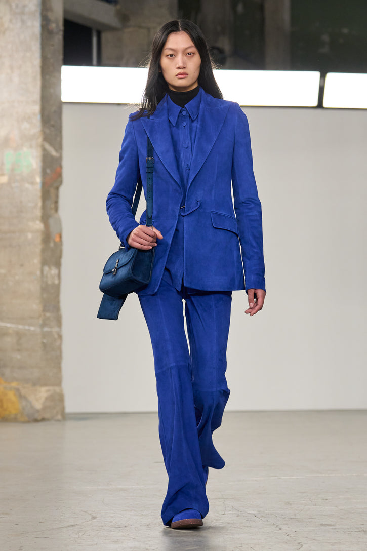 Rhein Pant in Cobalt Suede