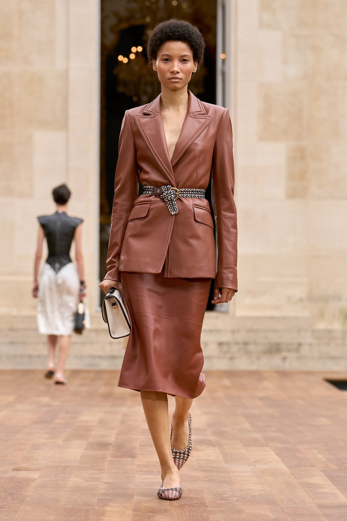 Manuela Skirt in Cognac Soft Leather