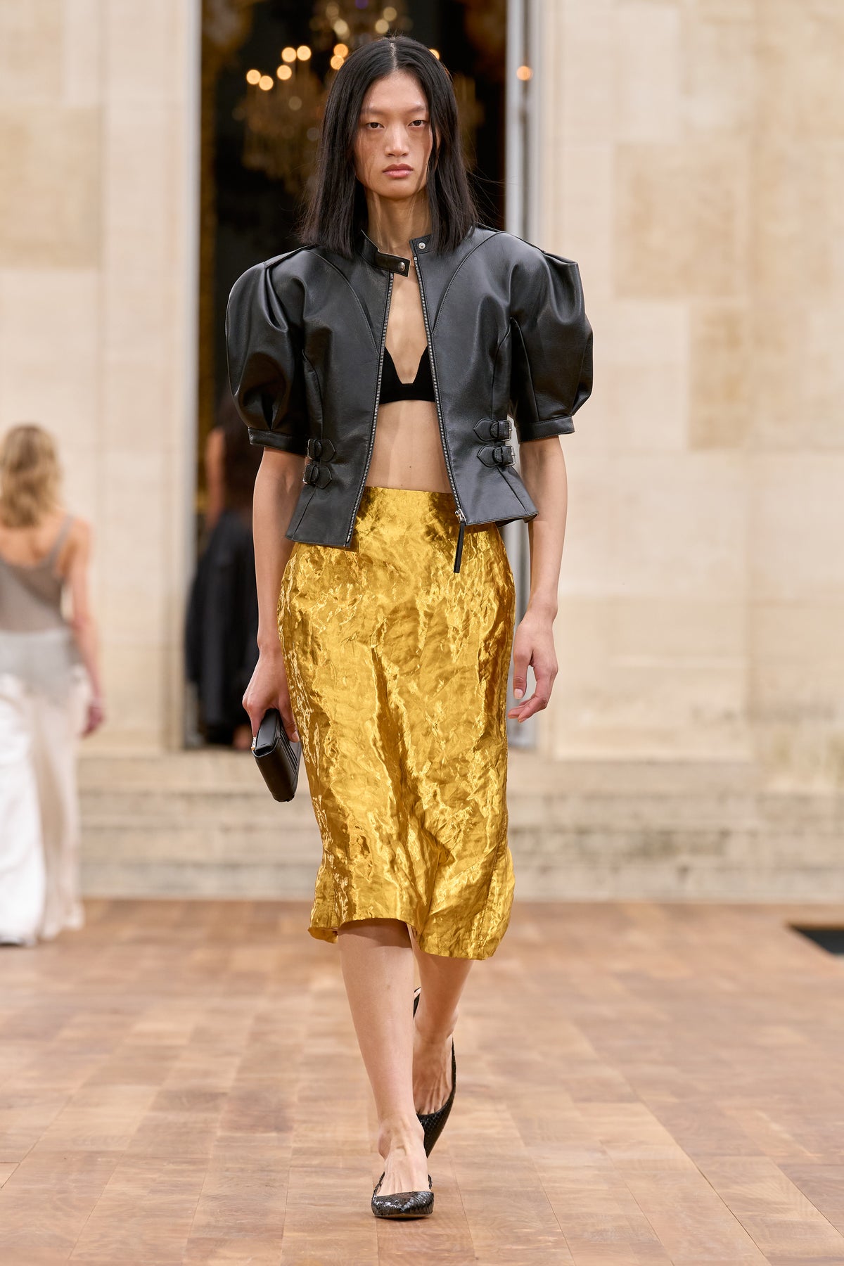 Manuela Skirt in Gold Metallic Silk