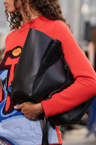 Black Nappa Leather Marija Tote - On Model | Gabriela Hearst