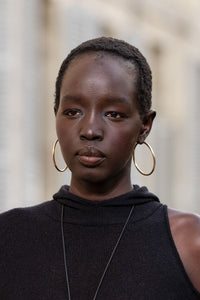 Roof Hoop Earrings in 18K Gold (56MM)