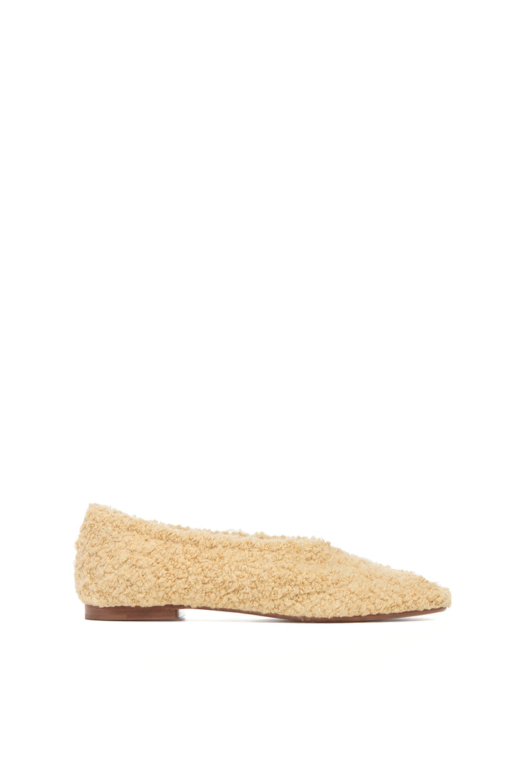 Emperor Flat Shoe in Hay Silk Cashmere Linen