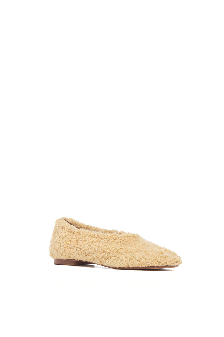 Emperor Flat Shoe in Hay Silk Cashmere Linen