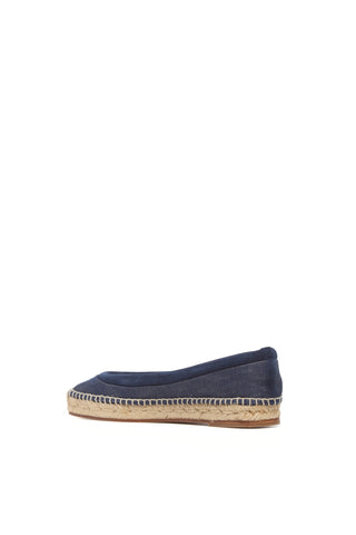 Chariot Espadrille in Recycled Denim & Suede - Rear Three-Quarter View | Gabriela Hearst