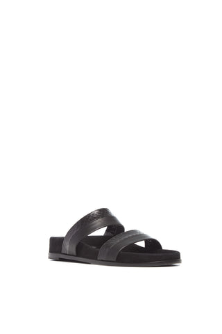 Low Striker in Black Nappa Leather & Snakeskin
