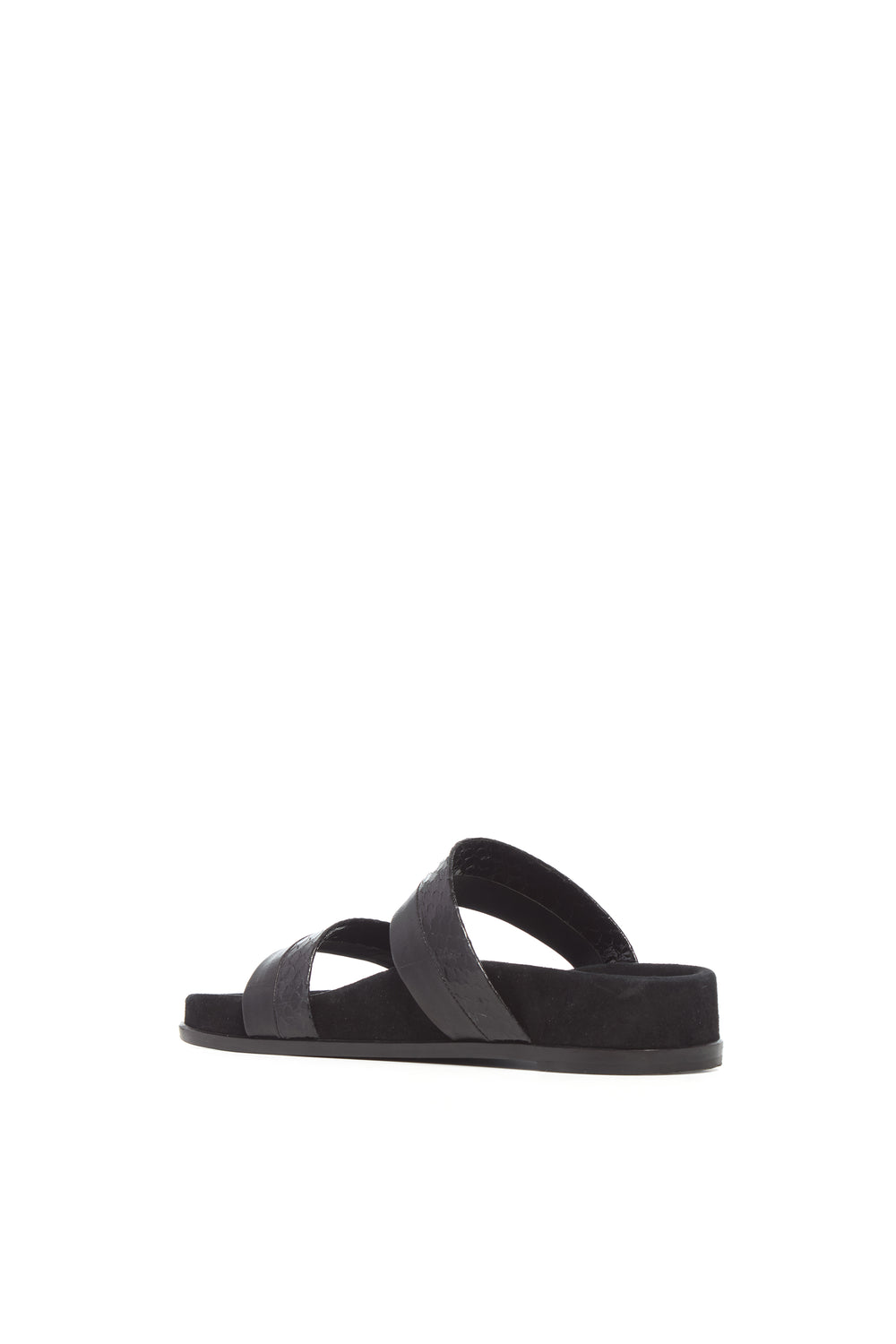 Low Striker in Black Nappa Leather & Snakeskin