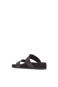 Low Striker in Black Nappa Leather & Snakeskin