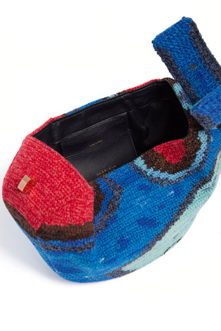Crochet Cashmere Nina Bag - Interior Detail With Black Leather Lining | Gabriela Hearst
