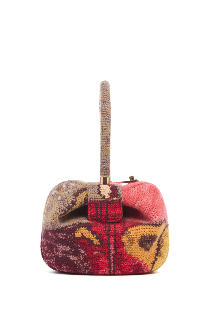 Nina Bag in Fire Multi Crochet Cashmere