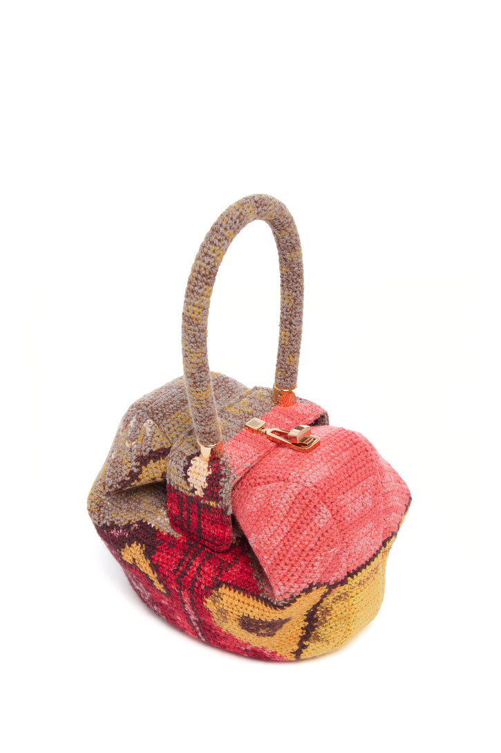 Nina Bag in Fire Multi Crochet Cashmere