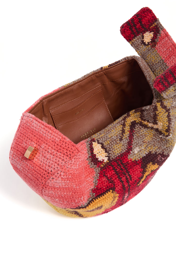 Nina Bag in Fire Multi Crochet Cashmere