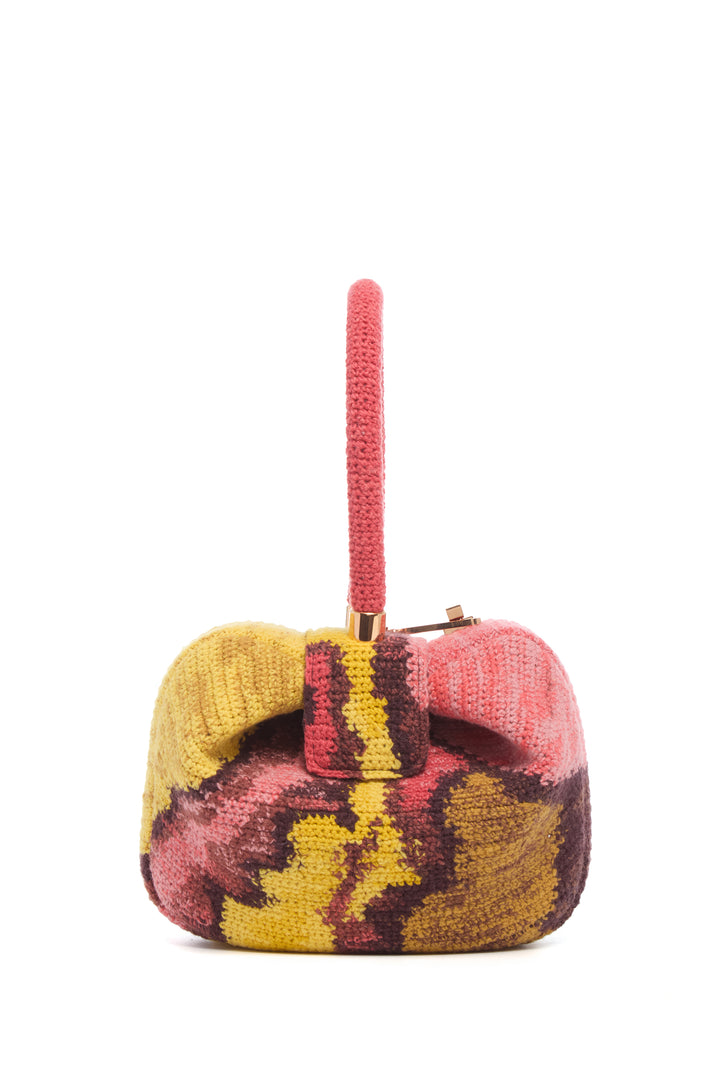 Nina Bag in Earth Multi Crochet Cashmere