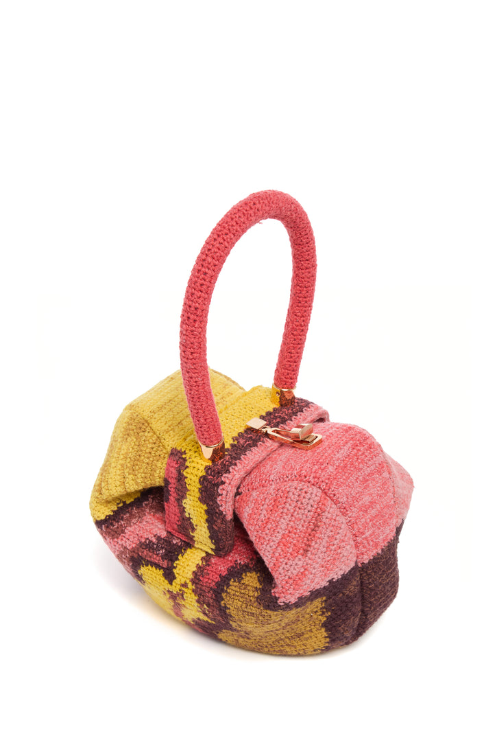 Nina Bag in Earth Multi Crochet Cashmere