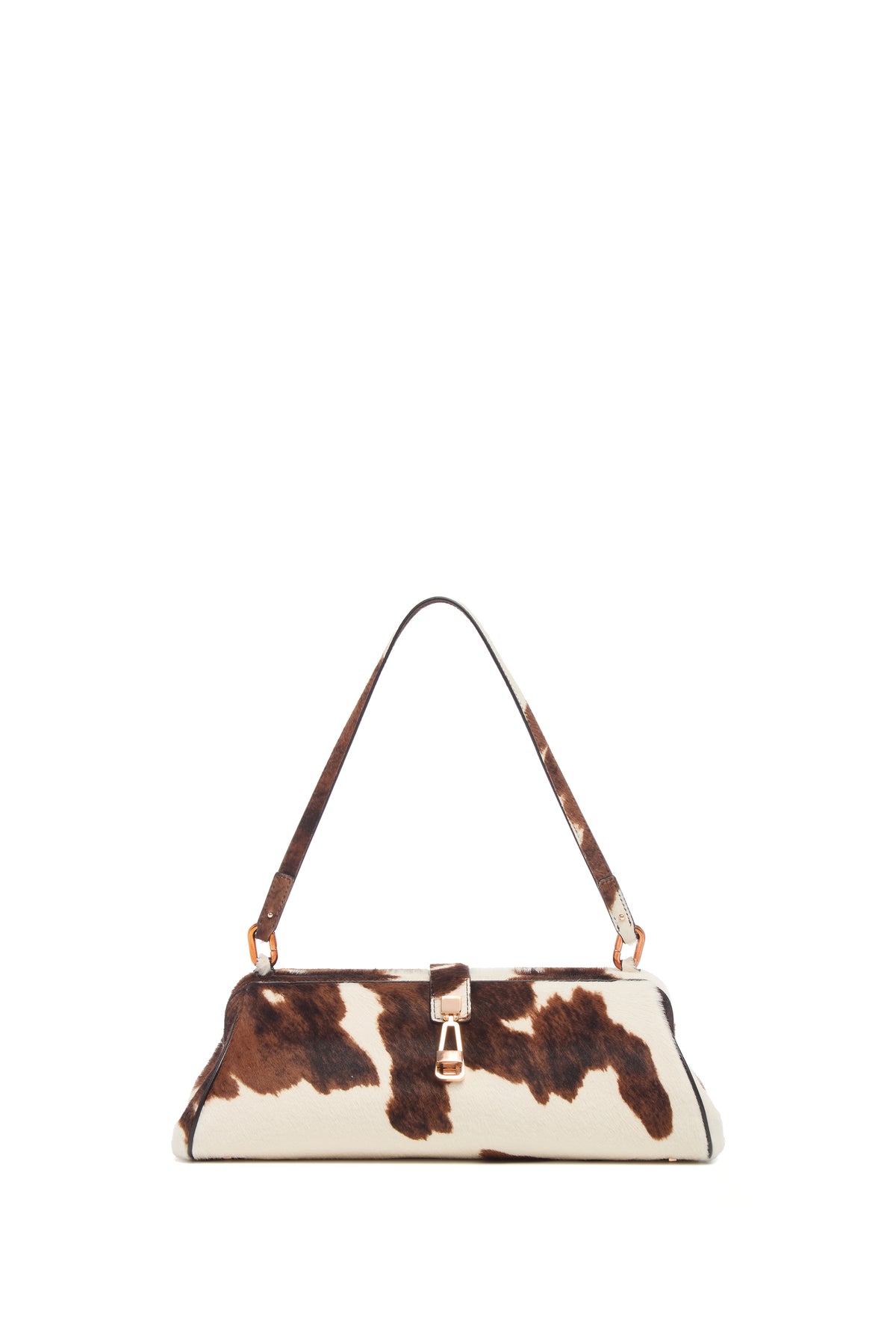 Paola Clutch in Ivory Cognac Multi Pony Hair