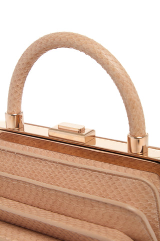 Nude Snakeskin Diana Bag Rose Gold Hardware Detail - Close Up | Gabriela Hearst
