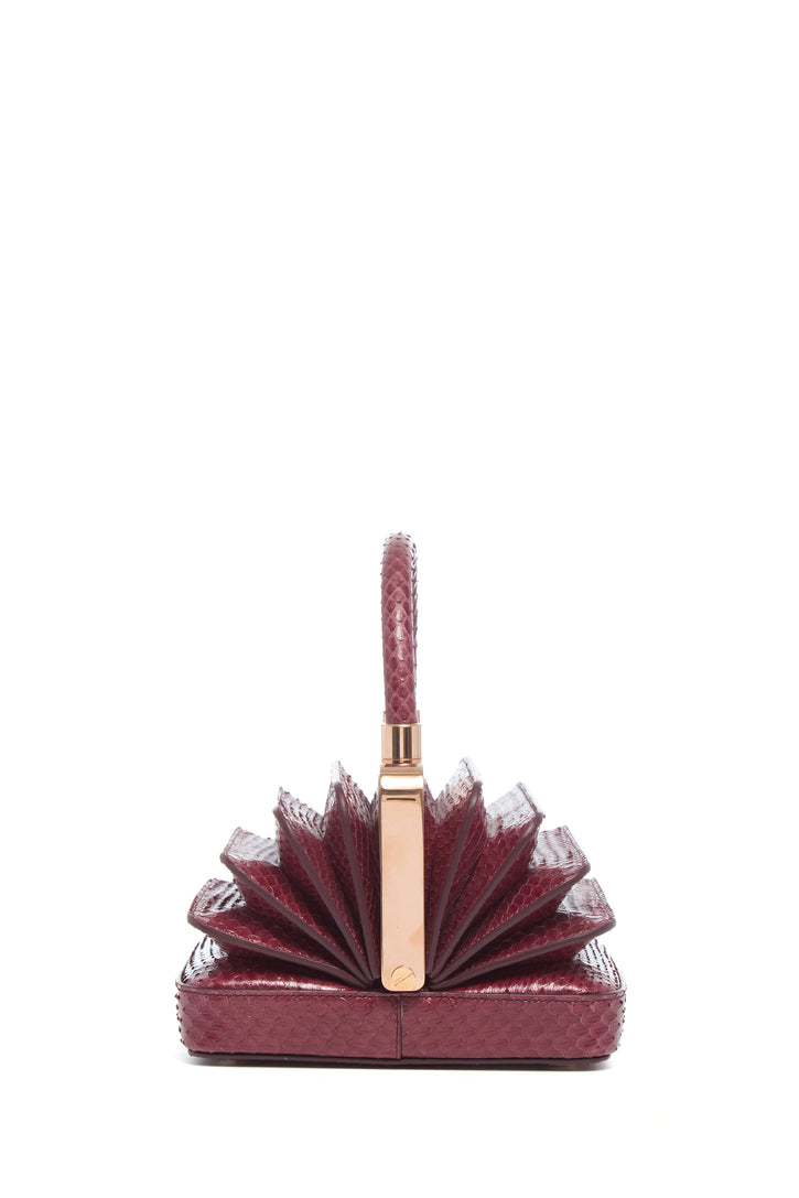 Diana Bag in Bordeaux Snakeskin