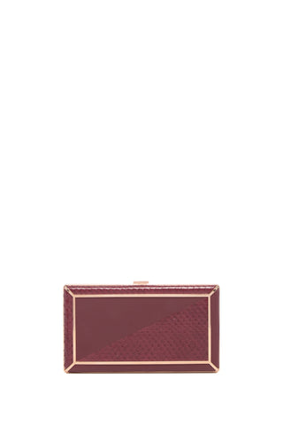 Bordeaux Snakeskin Callas Clutch - Front View | Gabriela Hearst