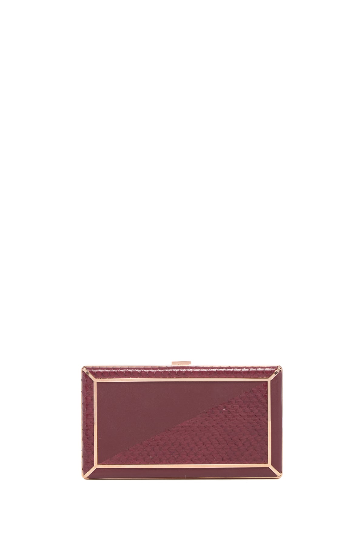 Callas Clutch in Bordeaux Snakeskin & Nappa Leather