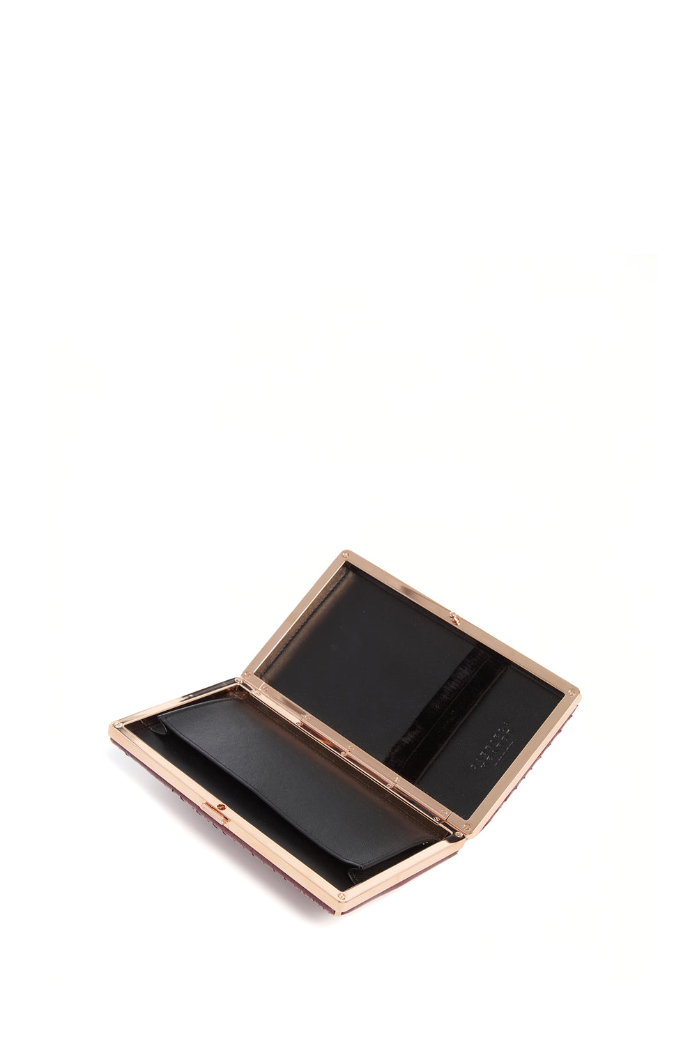 Callas Clutch in Bordeaux Snakeskin & Nappa Leather