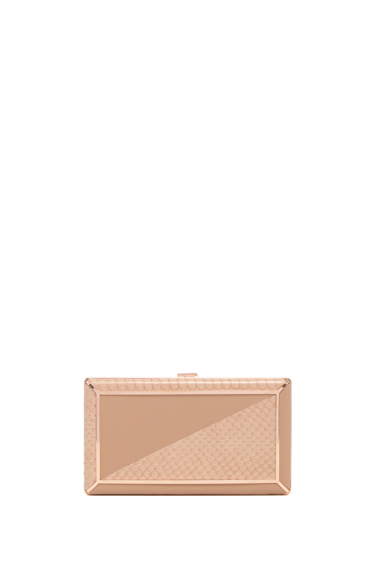 Callas Clutch in Nude Snakeskin & Nappa Leather