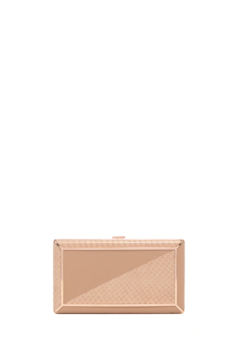 Nude Snakeskin Callas Clutch - Front View | Gabriela Hearst